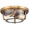 Possini Euro Angeline 13" Wide Warm Brass 2-Light Ceiling Light