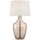 Possini Euro Ania 31" Champagne Glass Jar Table Lamp with USB Dimmer