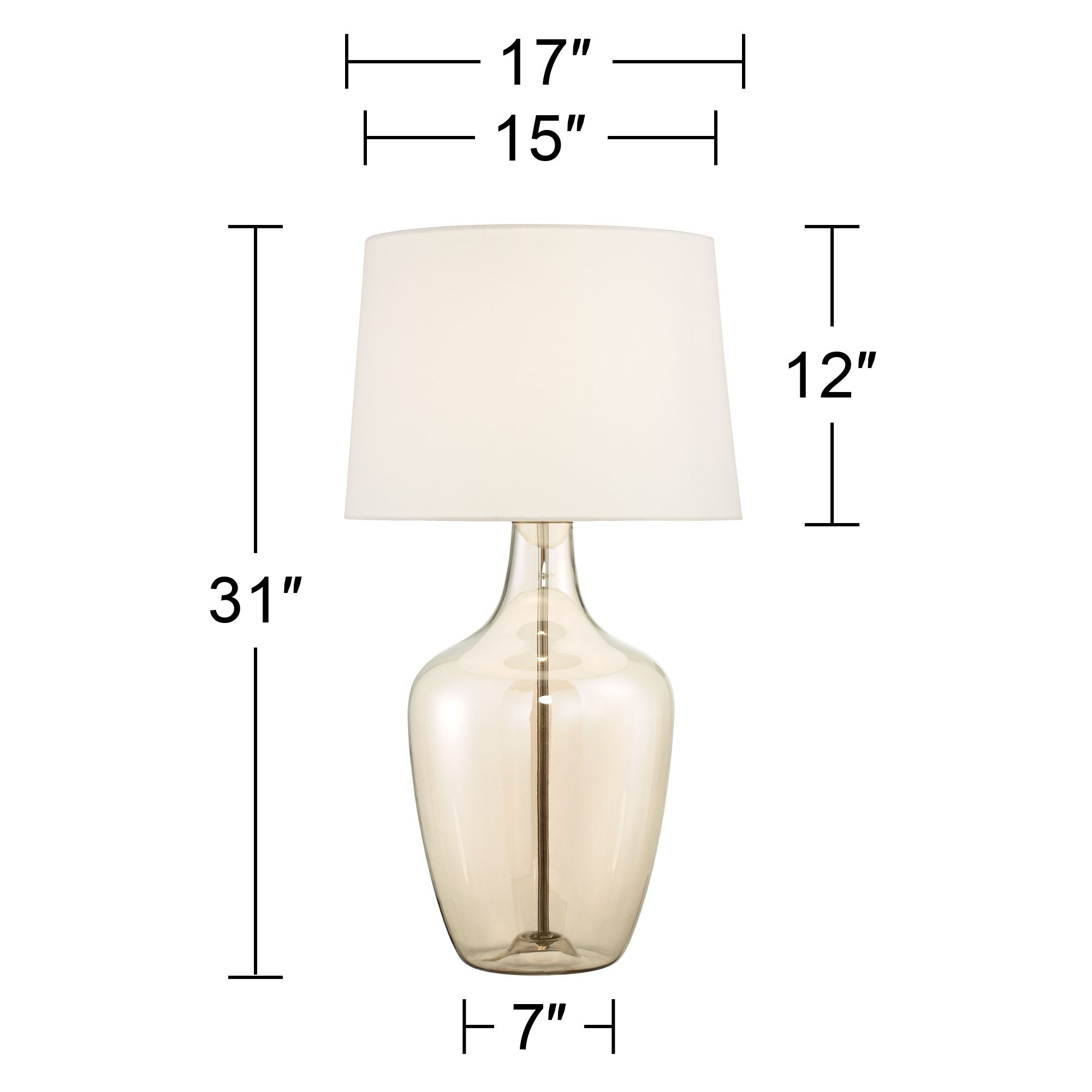 Image 7 Possini Euro Ania 31" Champagne Glass Table Lamp with Table Top Dimmer more views