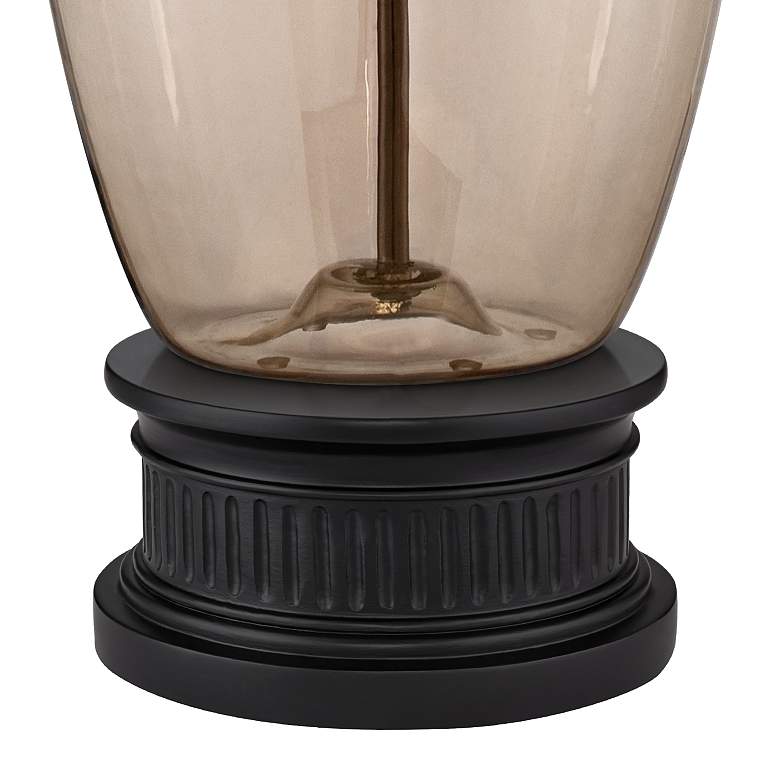 Image 4 Possini Euro Ania Champagne Glass Jar Table Lamp With Black Round Riser more views