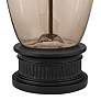Possini Euro Ania Champagne Glass Jar Table Lamp With Black Round Riser