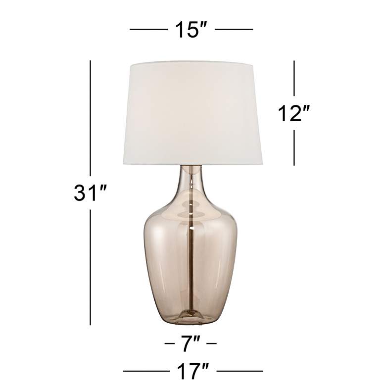 Image 7 Possini Euro Ania Modern Champagne Glass Jar Table Lamps Set of 2 more views