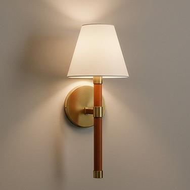 Possini Euro Aniline 17 1/2"H Soft Gold and Faux Leather Wall Sconce