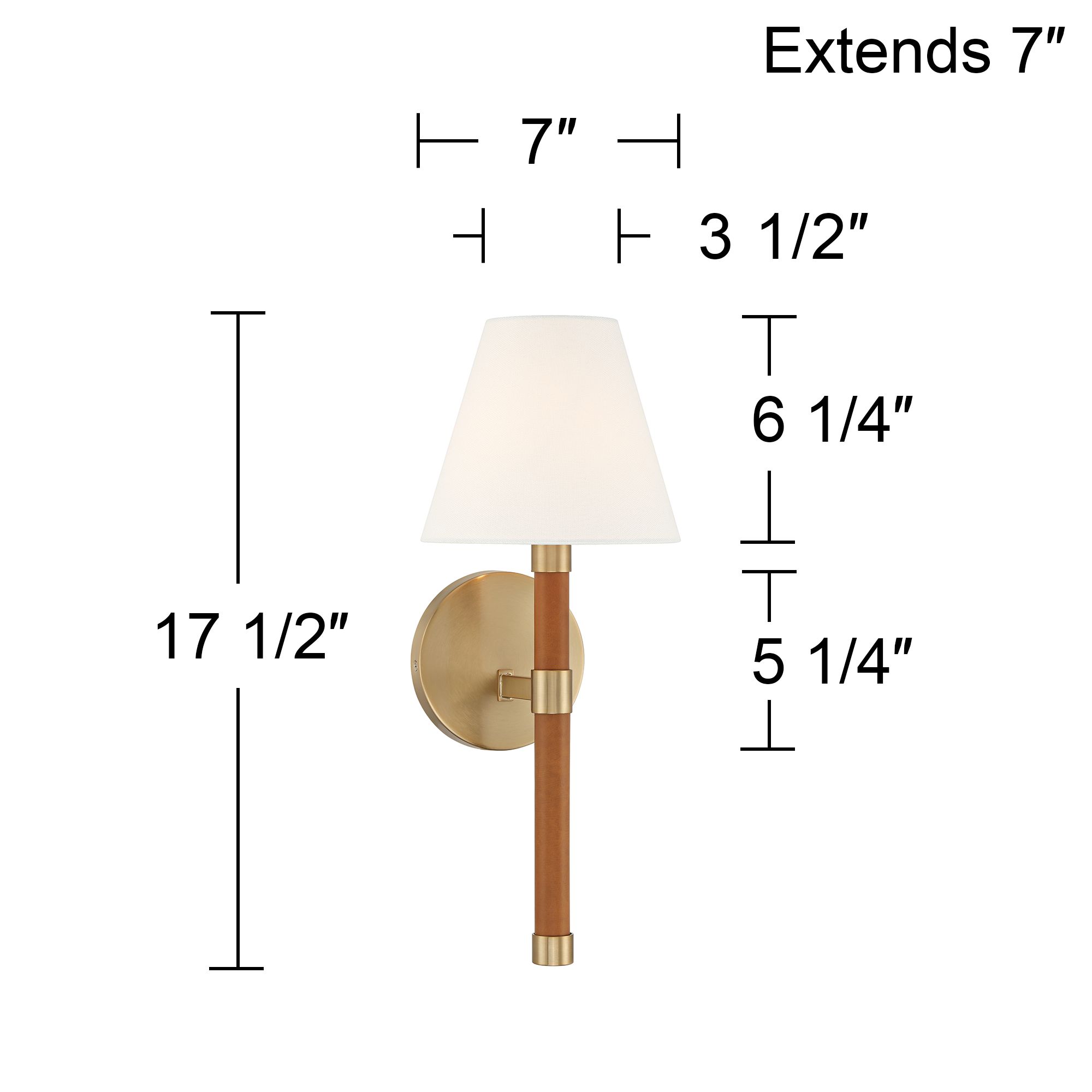 Possini Euro Aniline 17 1/2"H Soft Gold and Faux Leather Wall Sconce