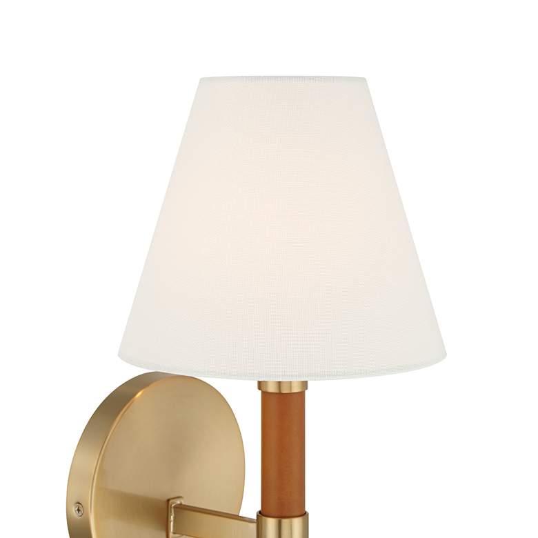 Image 2 Possini Euro Aniline 17 1/2"H Soft Gold Wall Sconce Set of 2 more views