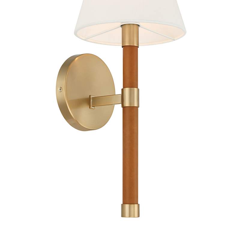 Image 3 Possini Euro Aniline 17 1/2"H Soft Gold Wall Sconce Set of 2 more views