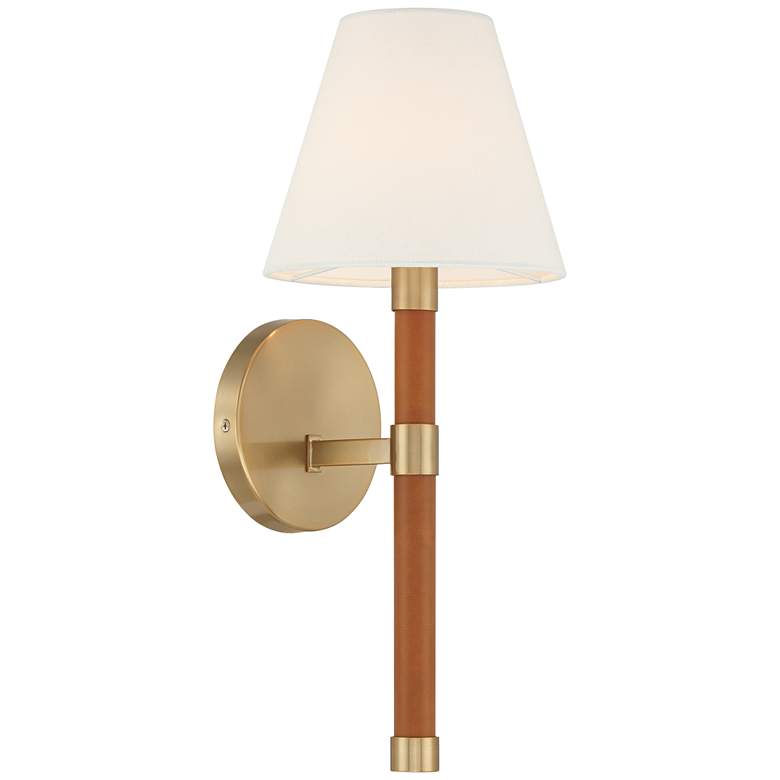 Image 7 Possini Euro Aniline 17 1/2"H Soft Gold Wall Sconce Set of 2 more views