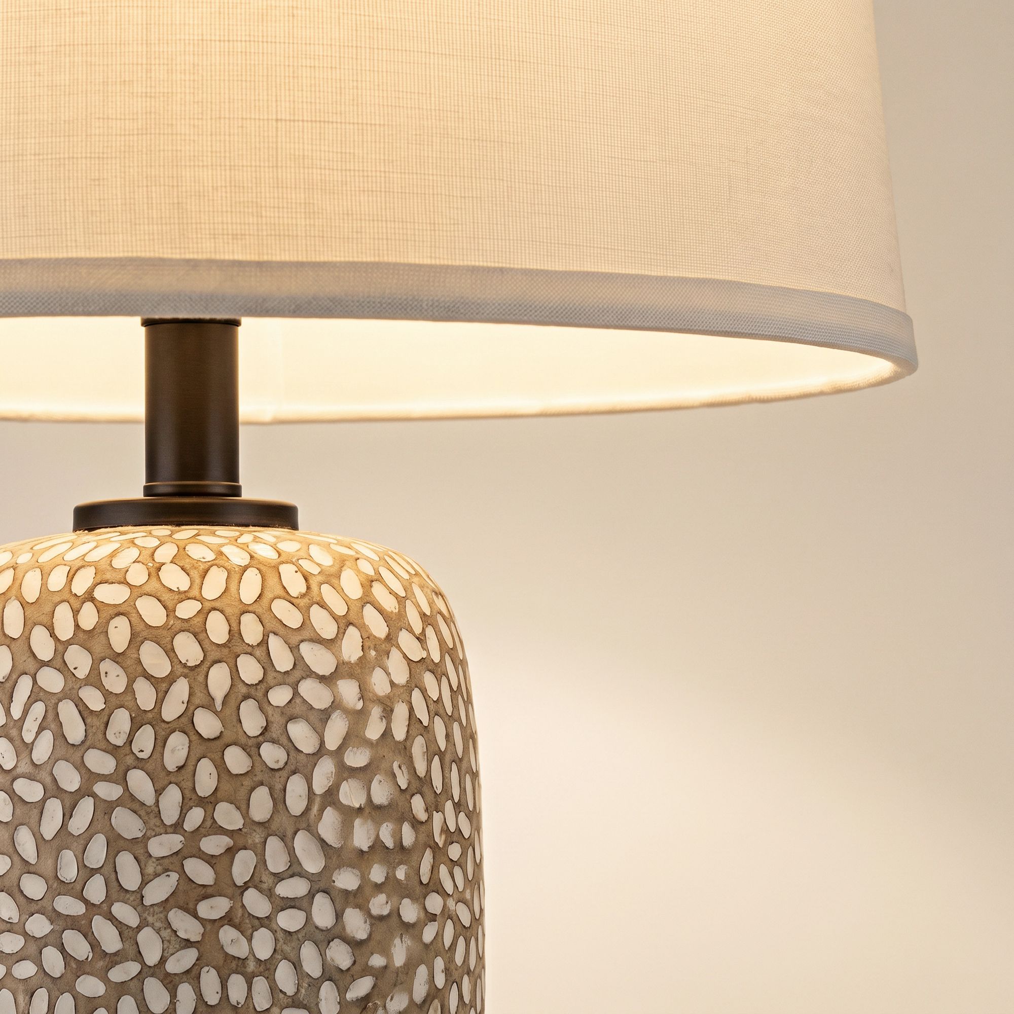 Image 4 Possini Euro Anna 27 1/4" Pebbled Coastal Modern Table Lamps Set of 2 more views