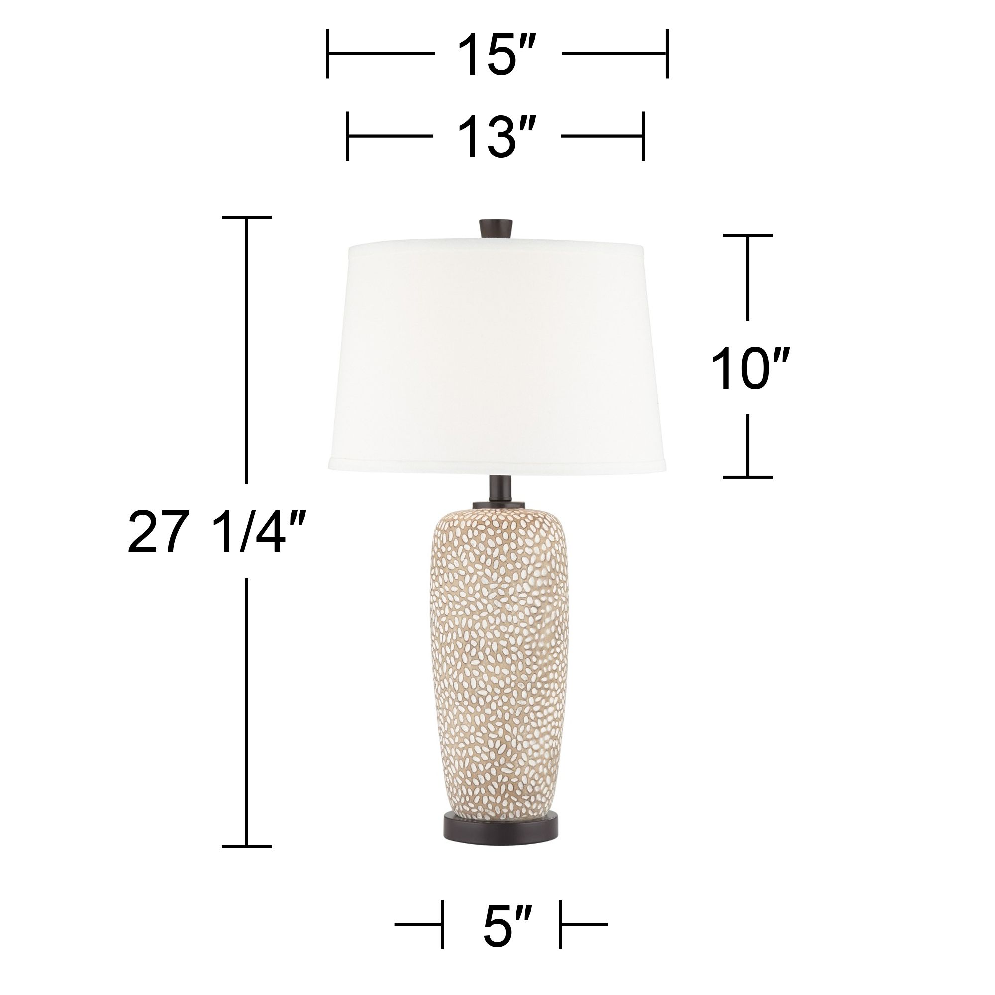Watch A Video About the Anna Pebbled Coastal Modern Table Lamps Set of 2