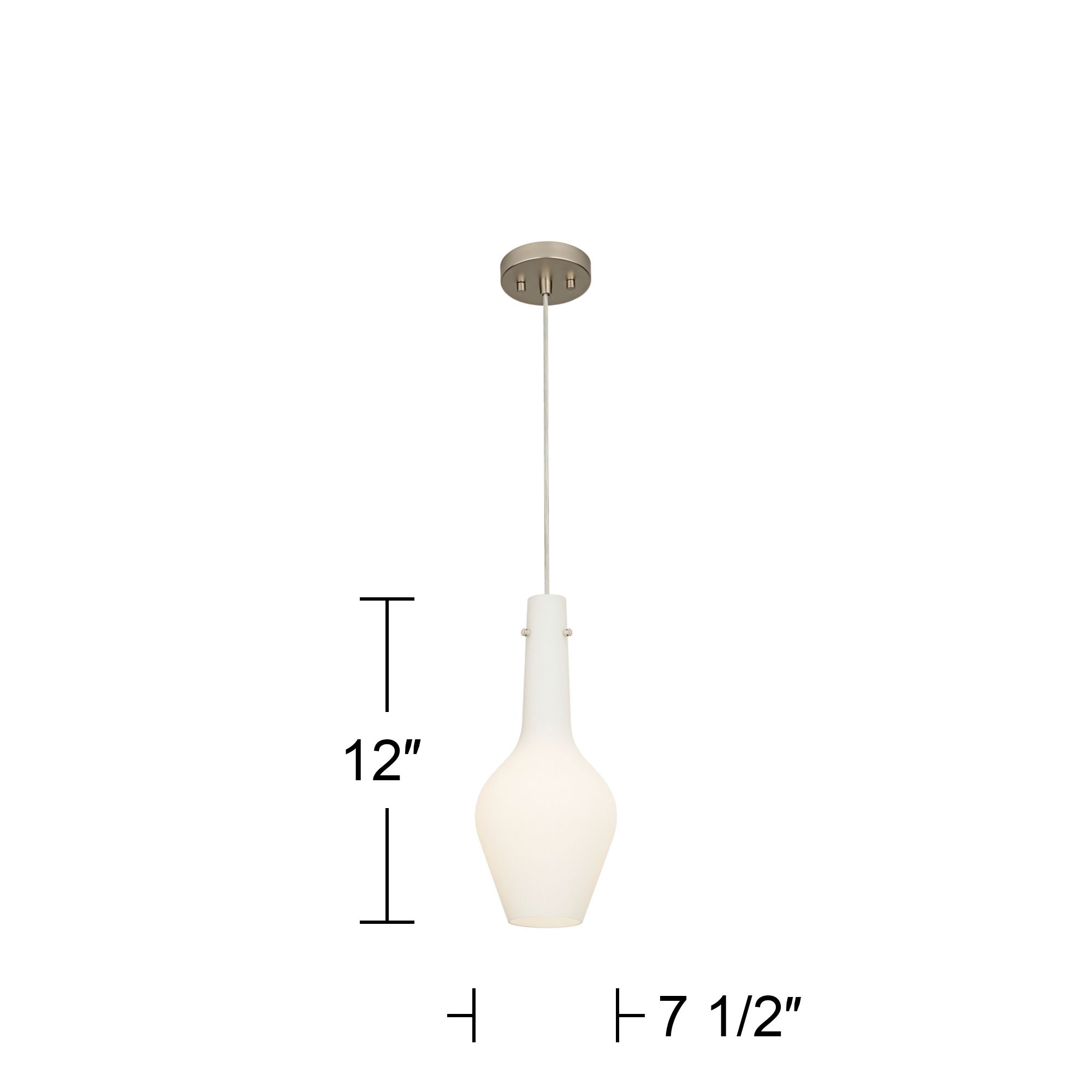 Image 4 Possini Euro Annabelle 7 1/2"W White Glass Mini Pendant Set of 2 more views