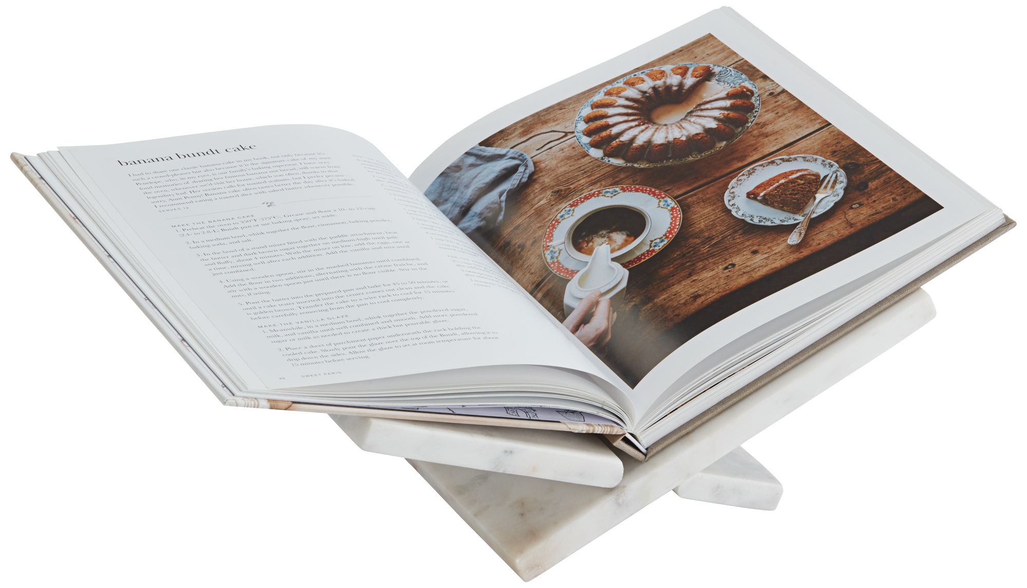Possini Euro Annalin 7 1/2" Wide White Marble Decorative Book Holder