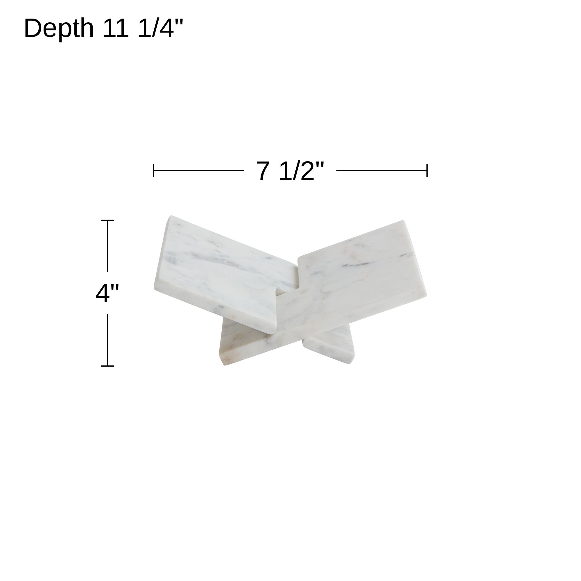 Possini Euro Annalin 7 1/2" Wide White Marble Decorative Book Holder