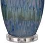 Possini Euro Annette 38" High Blue Drip Ceramic Table Lamps Set of 2