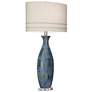 Possini Euro Annette 38" High Blue Drip Ceramic Table Lamps Set of 2