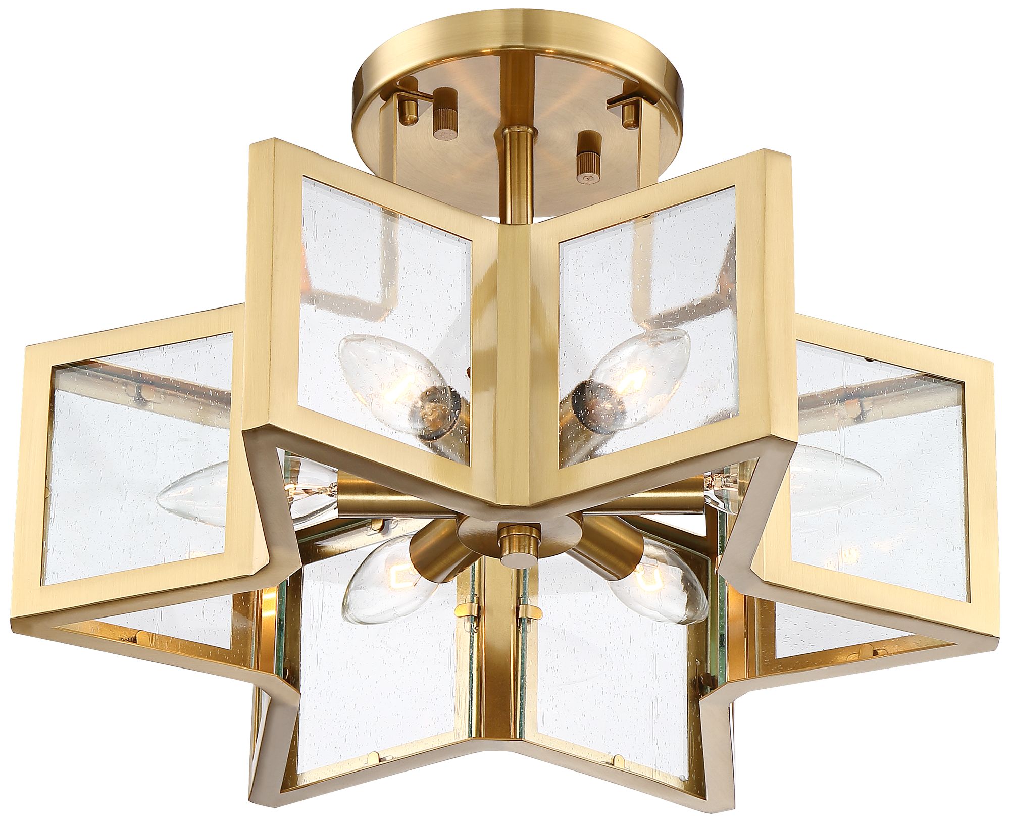 Image 6 Possini Euro Antares 16" Warm Antique Brass 6-Light Ceiling Light more views