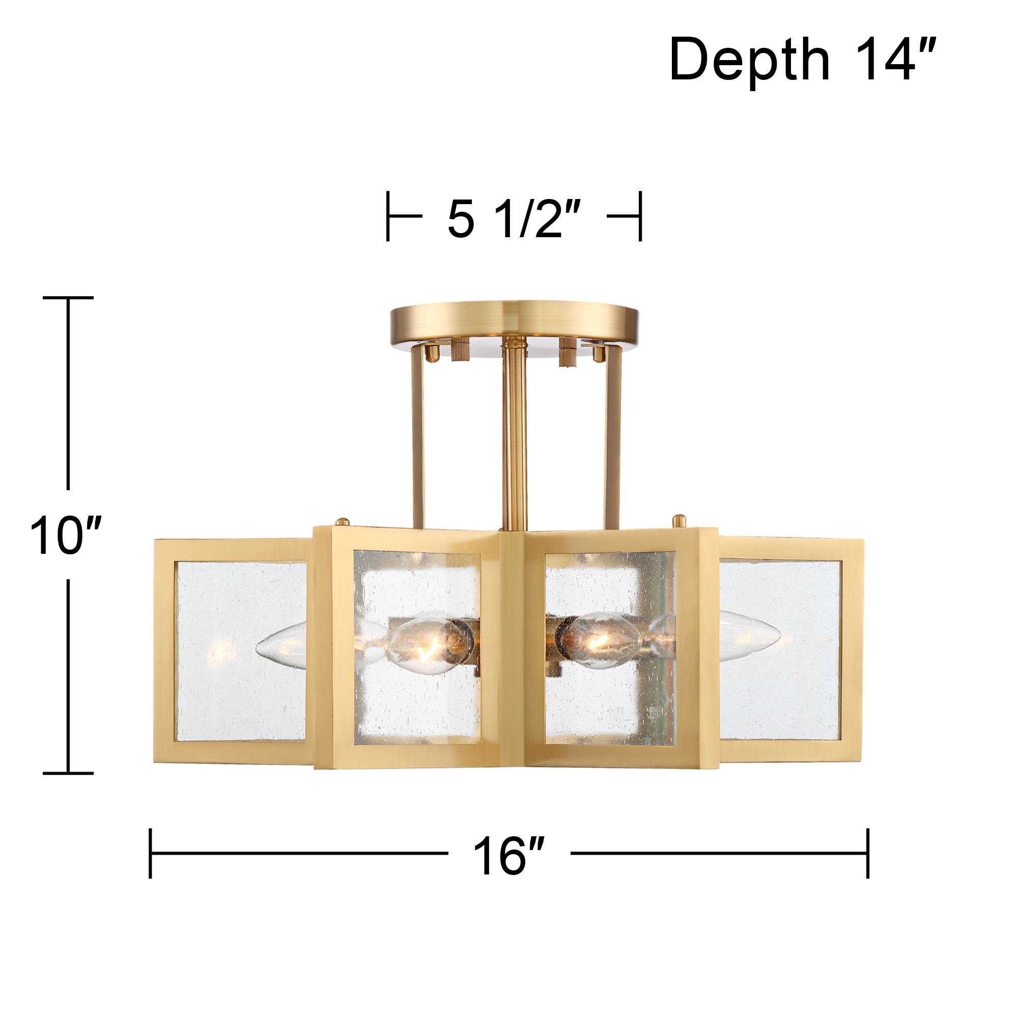 Possini Euro Antares 16" Warm Antique Brass 6-Light Ceiling Light