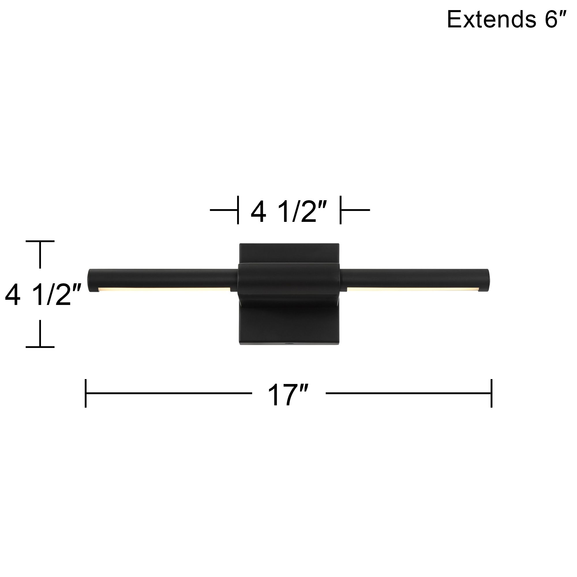 Possini Euro Anthony 17" Wide Black LED Picture Light