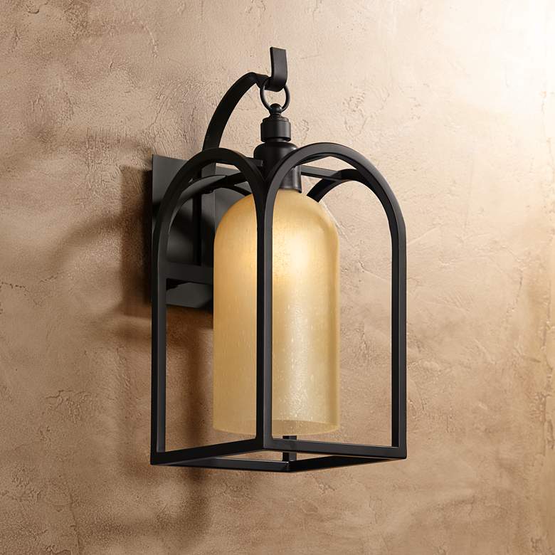 Image 1 Possini Euro Anthony 18 1/4 inch High Bronze Outdoor Wall Light