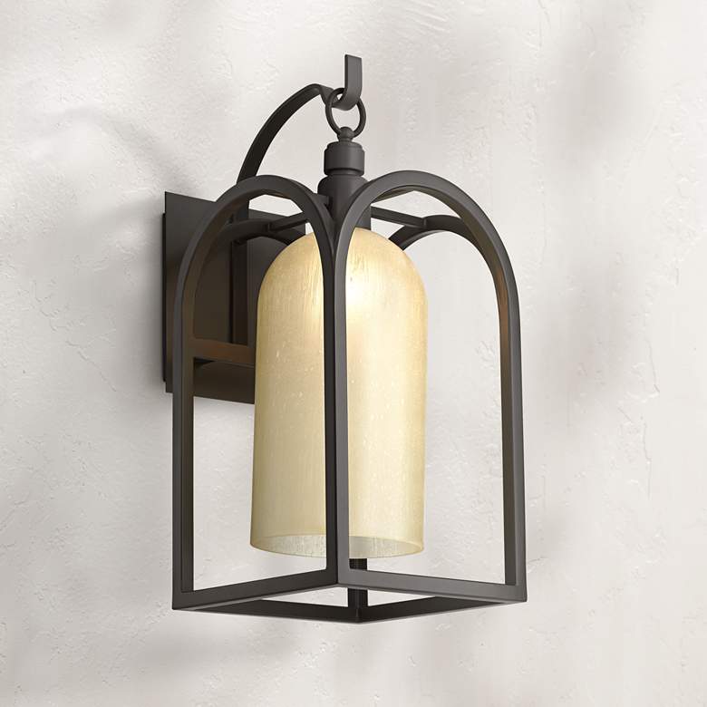 Image 1 Possini Euro Anthony 21 1/2 inch High Bronze Outdoor Wall Light