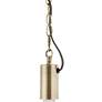 Possini Euro Antique Brass Plug-In Swag Chandelier with Clear LED Bulb