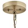 Possini Euro Antique Brass Plug-In Swag Chandelier with Globe Bulb