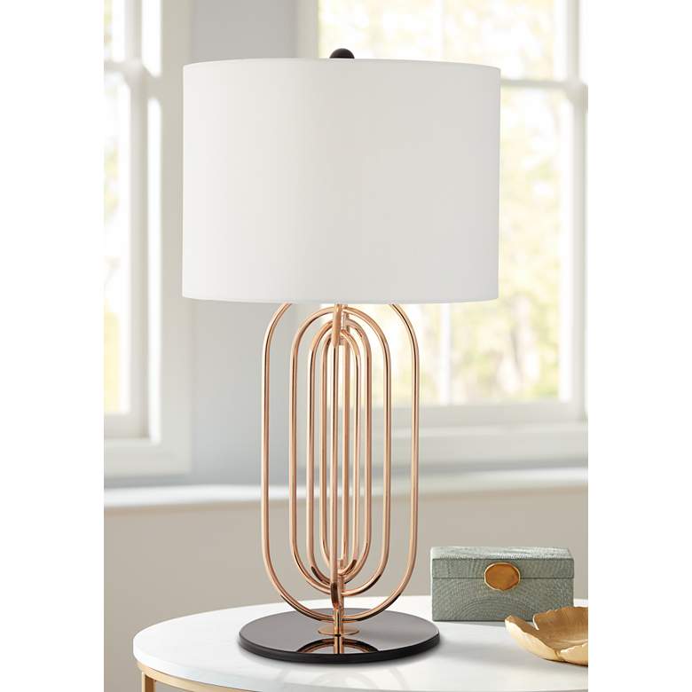 Image 1 Possini Euro Antonio Gold Finish Modern Table Lamp