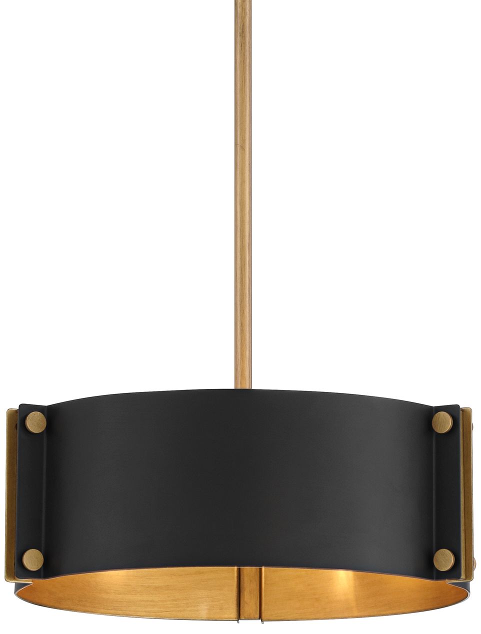 Thumbnail2 of Possini Euro Arabela 14" Wide Matte Black and Gold 3-Light Pendant