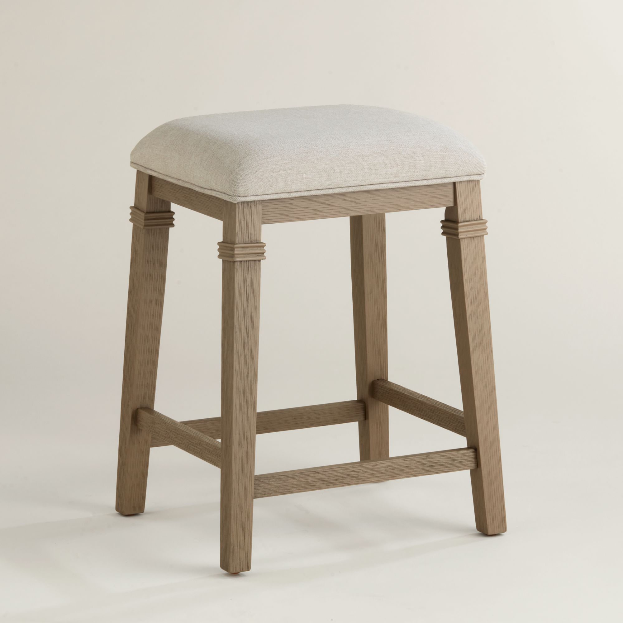 Thumbnail2 of Possini Euro Arabella 25 1/2" High Gray Ecru Backless Counter Stool