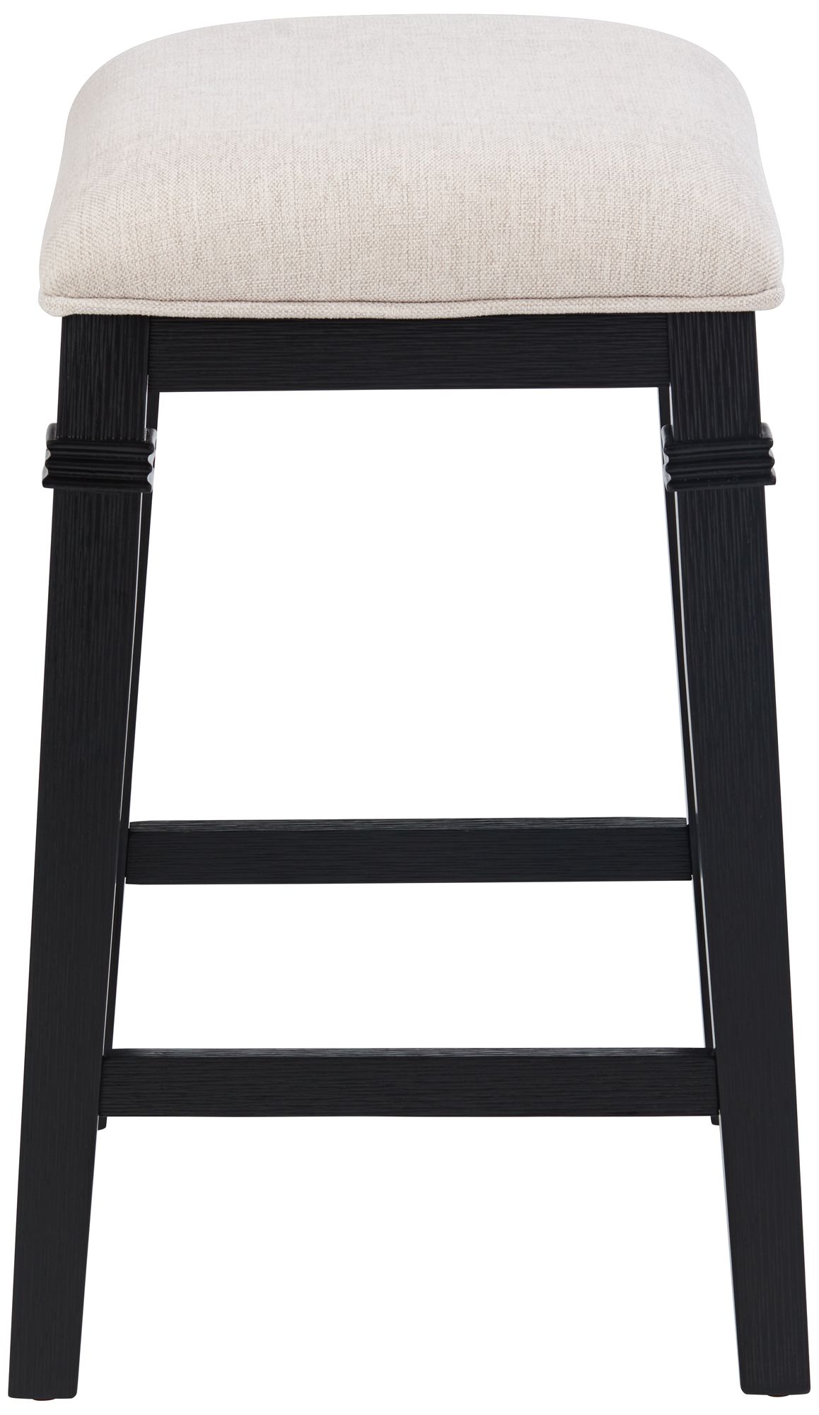 Possini Euro Arabella 25 1/2"H Black Backless Counter Stool Set of 2
