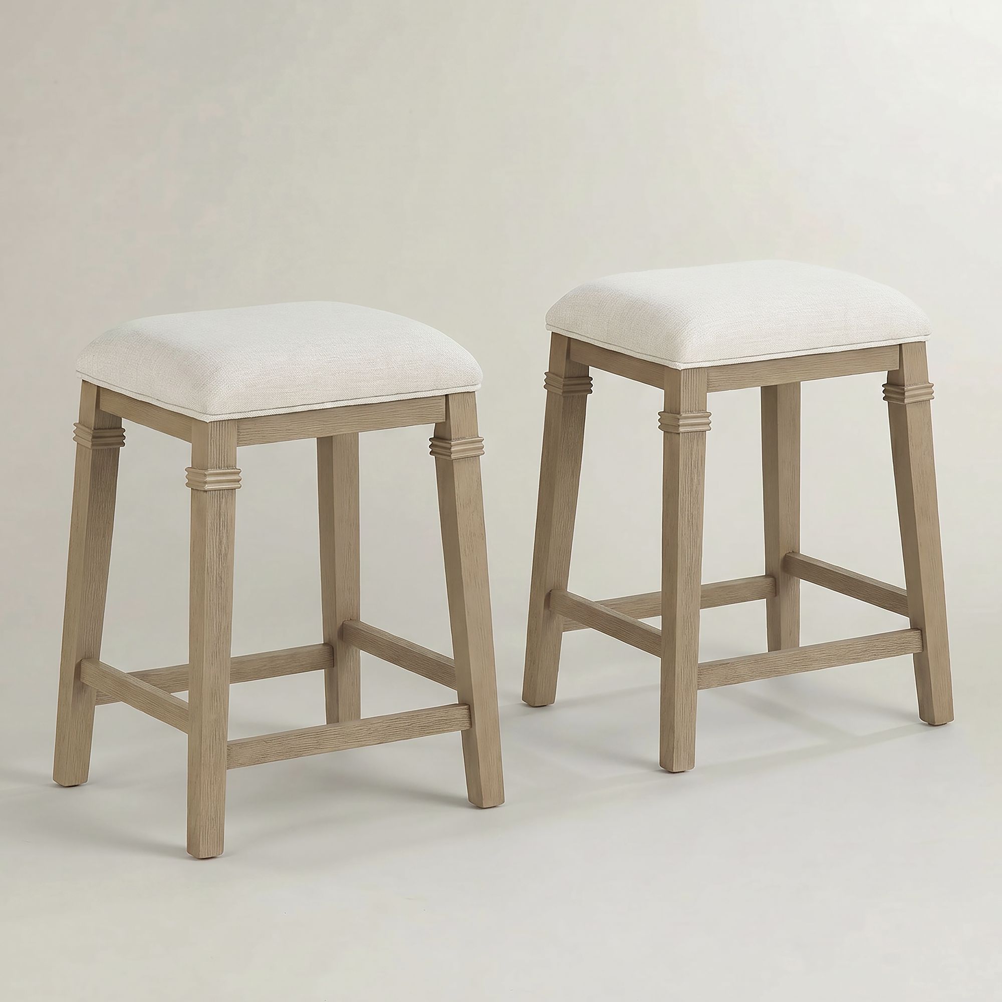 Thumbnail2 of Possini Euro Arabella 25 1/2"H Gray Backless Counter Stool Set of 2
