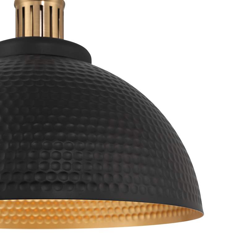 Image 4 Possini Euro Araceli 16" Wide Black and Gold Dome Metal Pendant Light more views