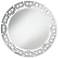 Possini Euro Aran Glass 36 1/4" Round Wall Mirror