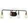 Possini Euro Aras 28 1/2" Wide Black and Brass Bath Light