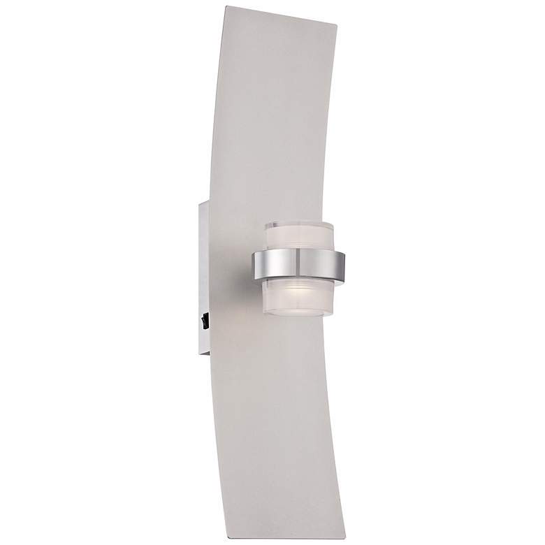 Image 1 Possini Euro Arc 19 3/4 inch High Aluminum LED Wall Sconce