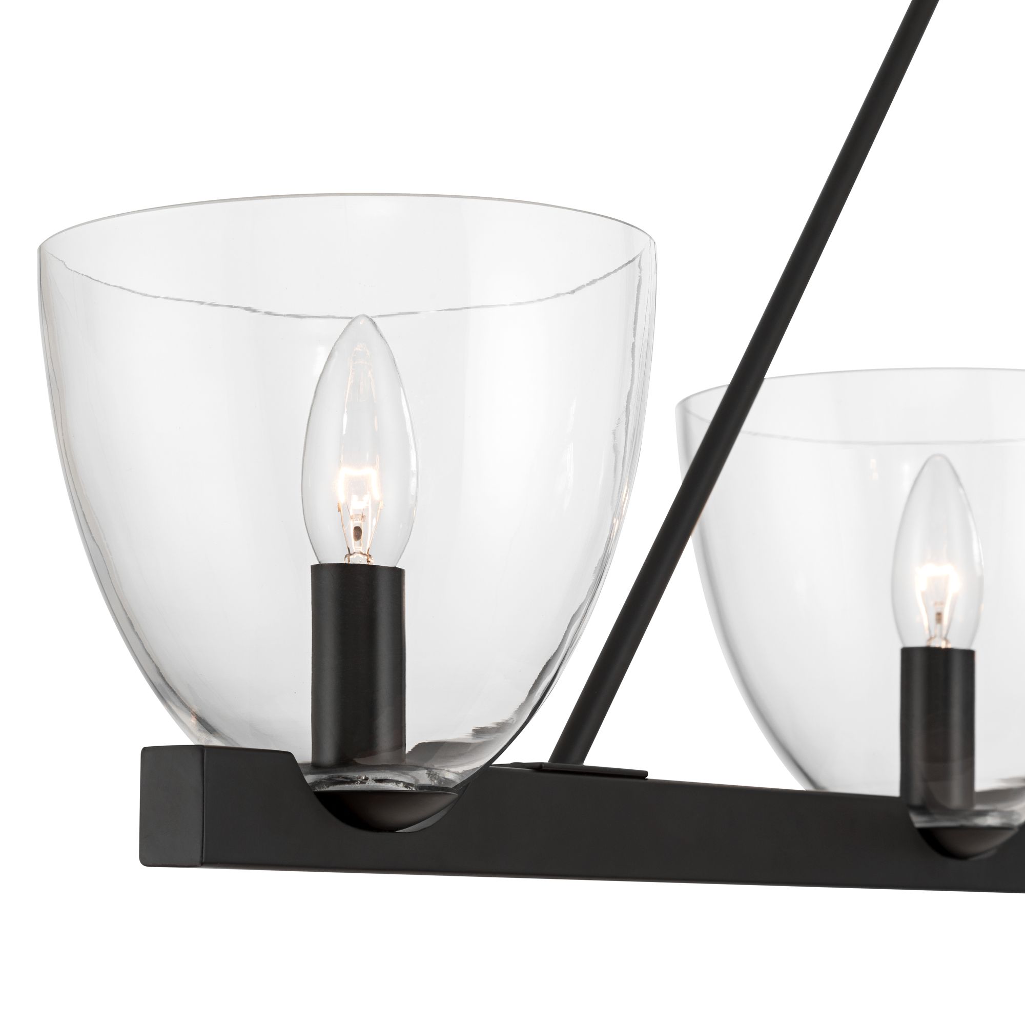 Image 4 Possini Euro Ardea 47" Wide Black 4-Light Linear Island Chandelier more views