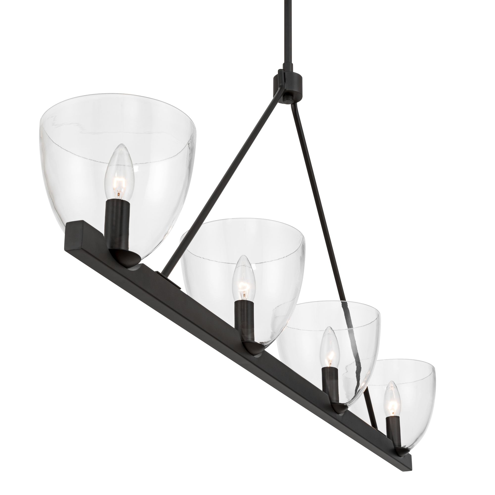 Image 5 Possini Euro Ardea 47" Wide Black 4-Light Linear Island Chandelier more views