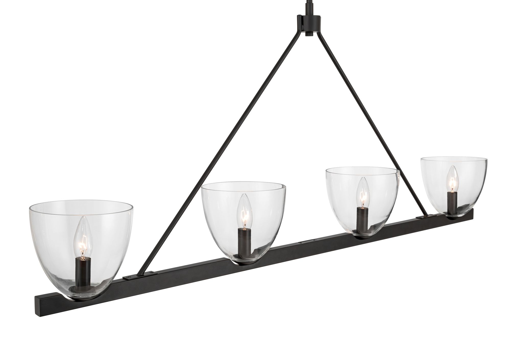 Image 6 Possini Euro Ardea 47" Wide Black 4-Light Linear Island Chandelier more views