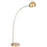 Possini Euro Ardeno Brass Finish Modern Arc Floor Lamp with USB Dimmer