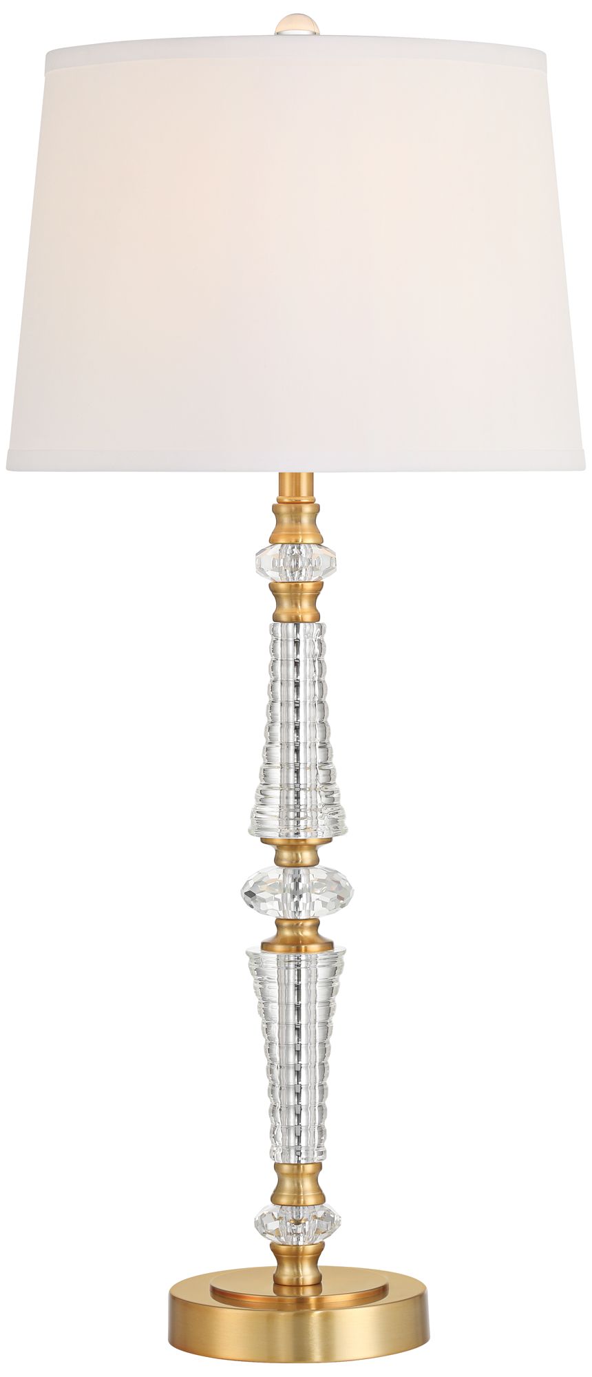 Image 2 Possini Euro Arellano 32" High Brass and Crystal Table Lamp