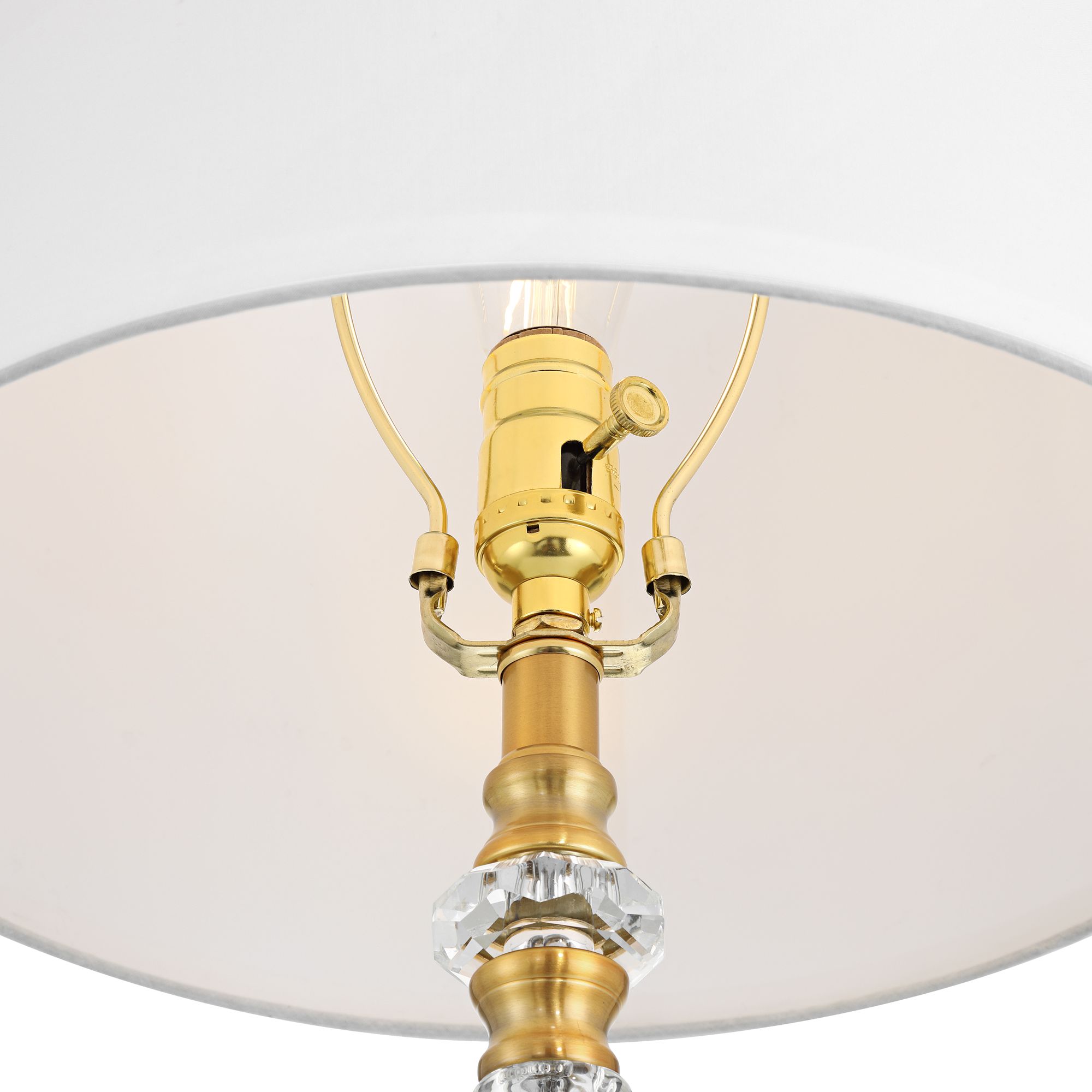 Image 4 Possini Euro Arellano 32" High Brass and Crystal Table Lamp more views