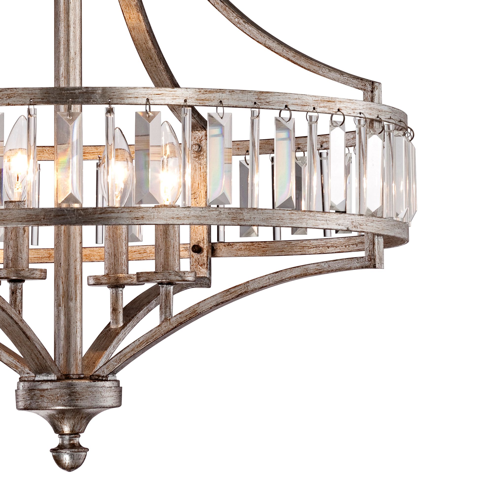 Image 4 Possini Euro Argento 24"W Silver 4-Light Crystal Chandelier more views