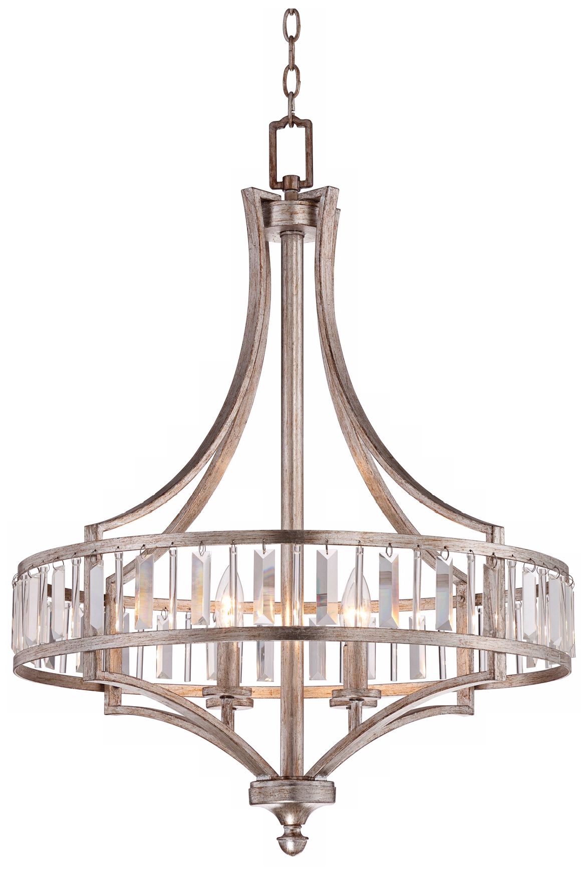 Image 5 Possini Euro Argento 24"W Silver 4-Light Crystal Chandelier more views