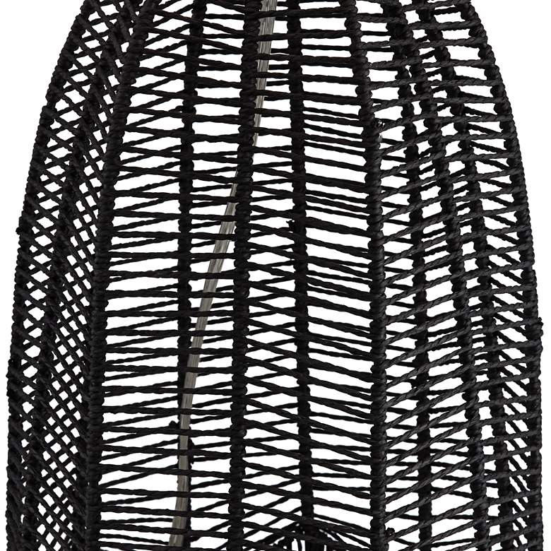 Image 4 Possini Euro Aria 29 1/2" High Open Cage Black Rope Table Lamp more views