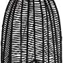 4_Possini Euro Aria 29 1/2" High Open Cage Black Rope Table Lamp more views