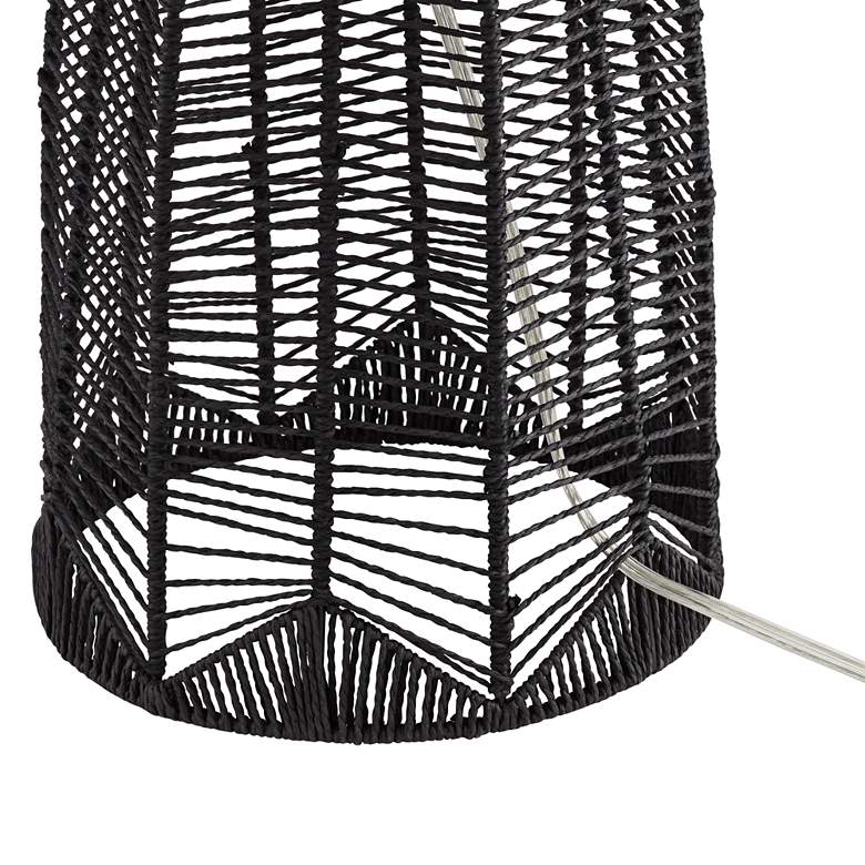 Image 6 Possini Euro Aria 29 1/2" High Open Cage Black Rope Table Lamp more views