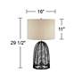 7_Possini Euro Aria 29 1/2" High Open Cage Black Rope Table Lamp more views