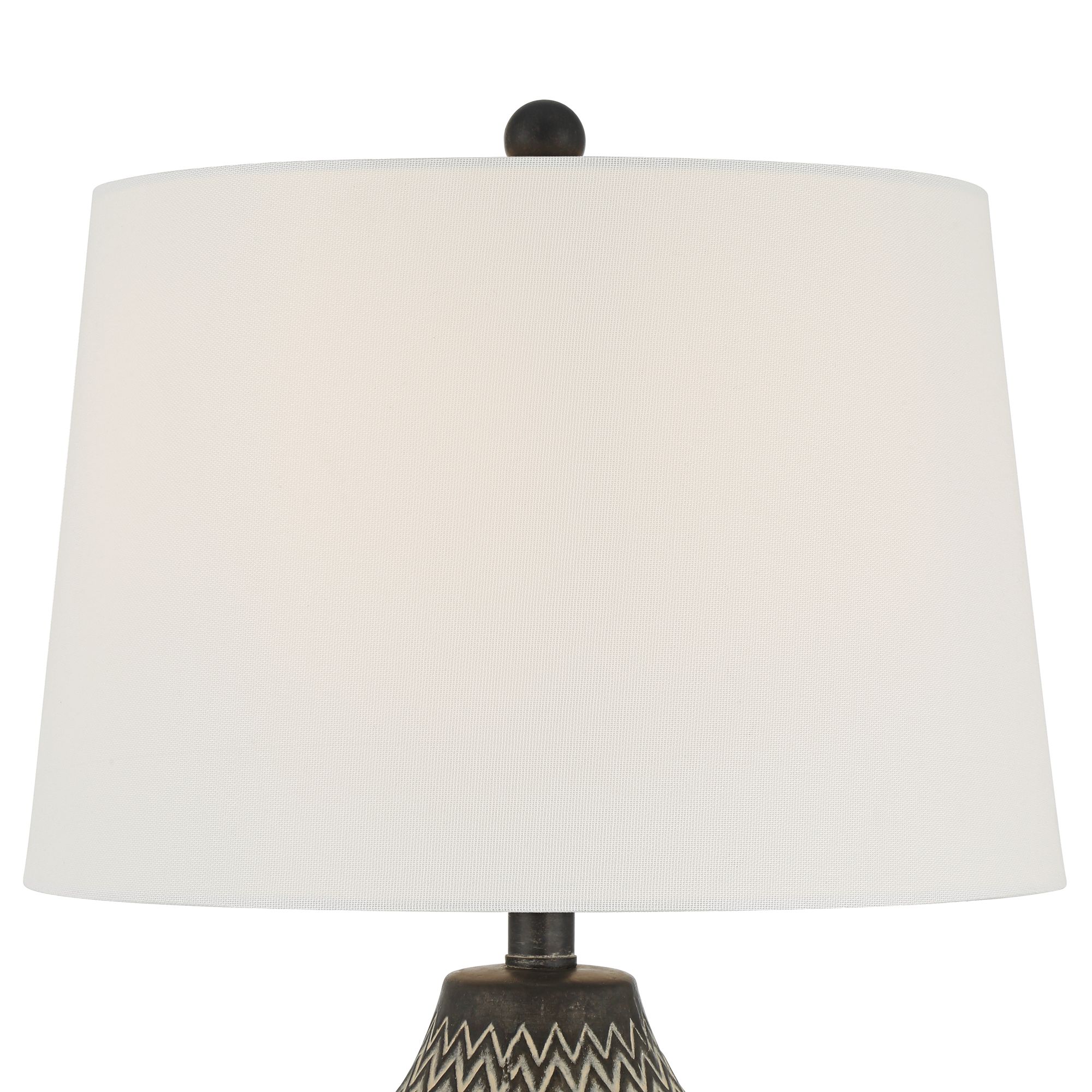 Image 3 Possini Euro Arizona 27 1/2" Zig-Zag Black Beige Table Lamps Set of 2 more views