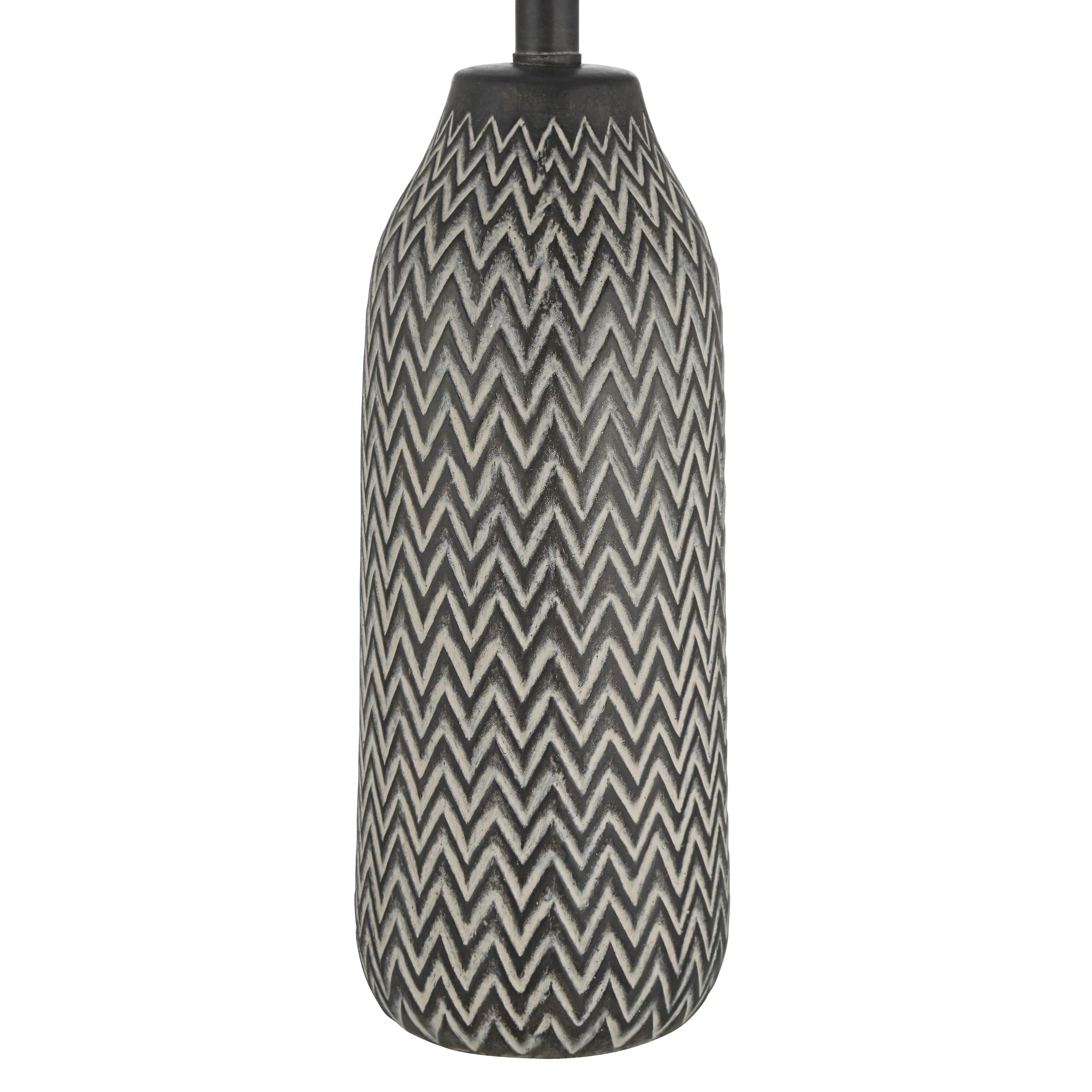 Image 6 Possini Euro Arizona 27 1/2" Zig-Zag Black Beige Table Lamps Set of 2 more views