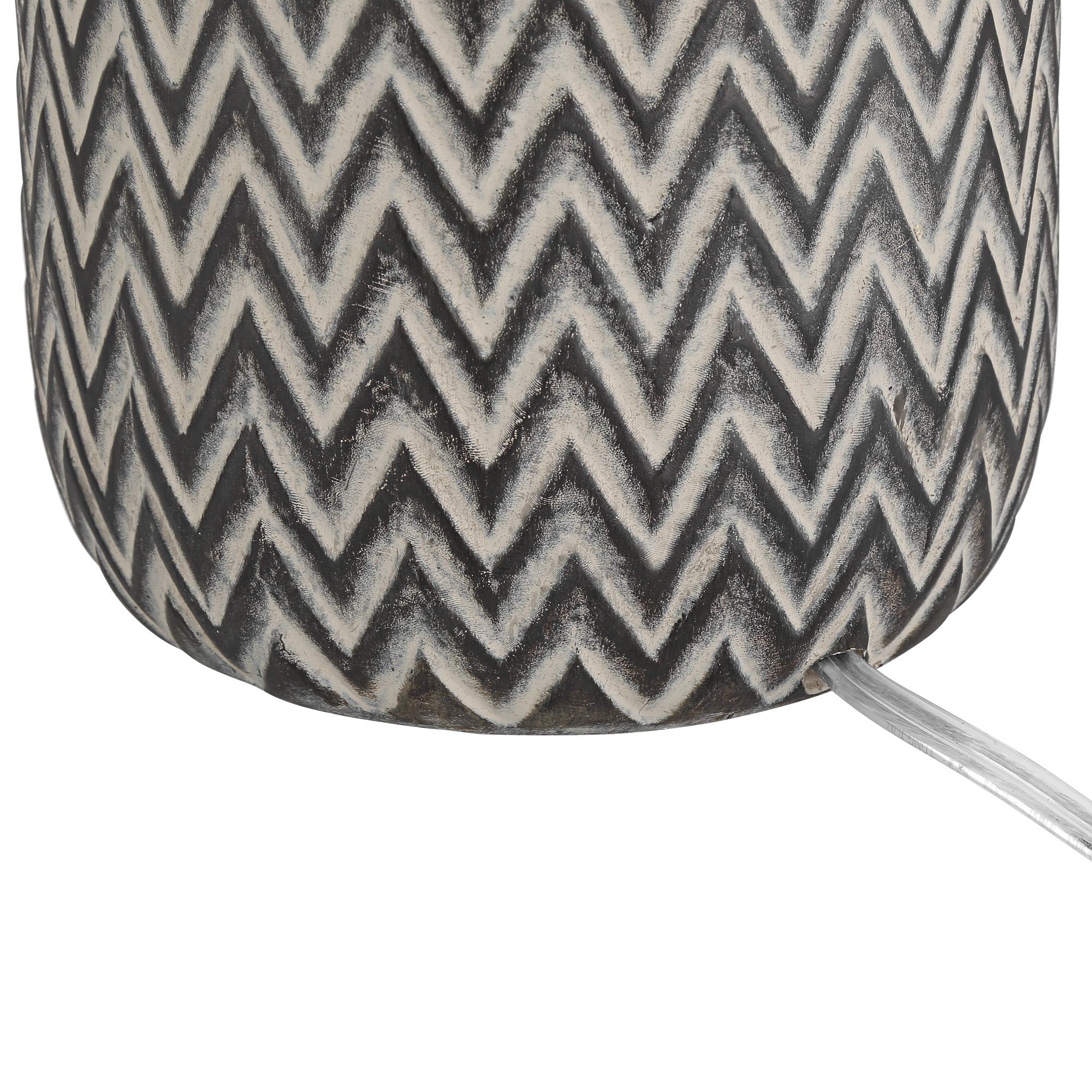 Image 7 Possini Euro Arizona 27 1/2" Zig-Zag Black Beige Table Lamps Set of 2 more views