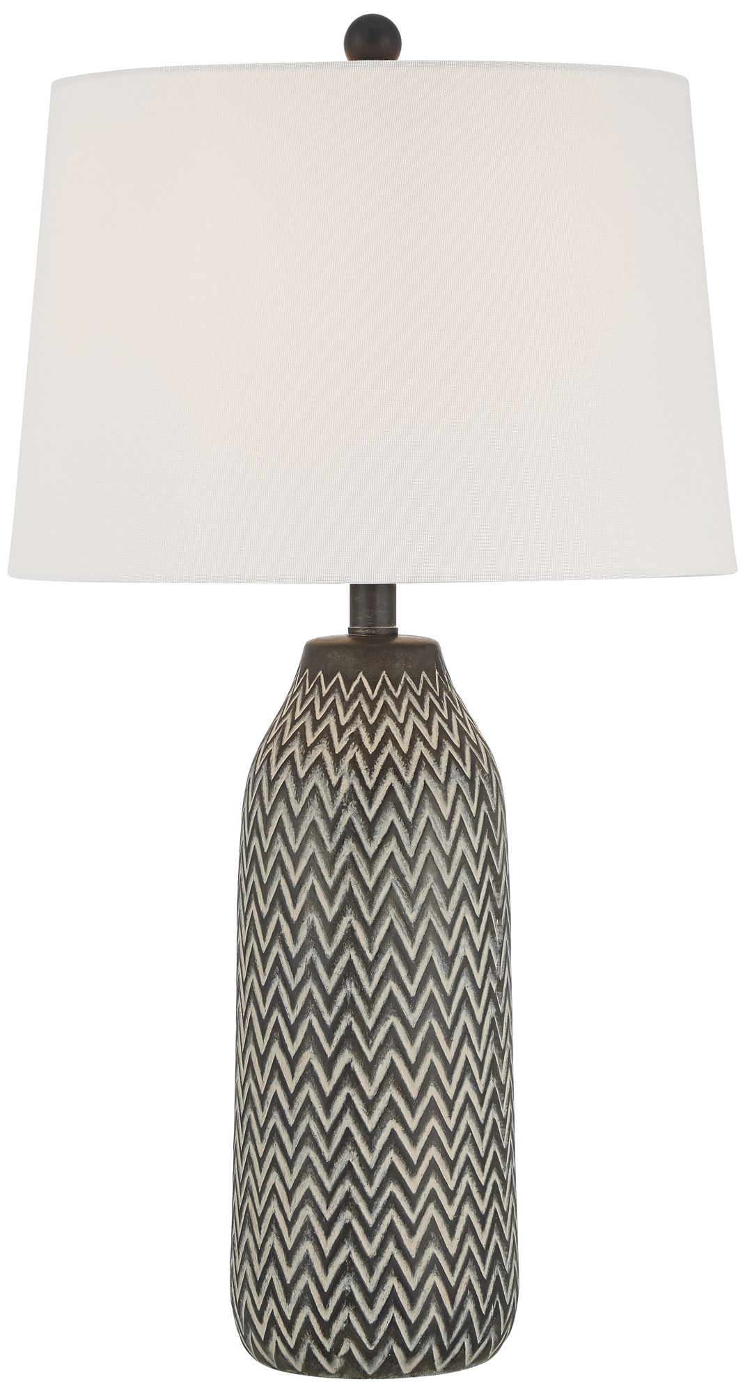 Possini Euro Arizona 27 1/2" Zig-Zag Black Beige Table Lamps Set of 2